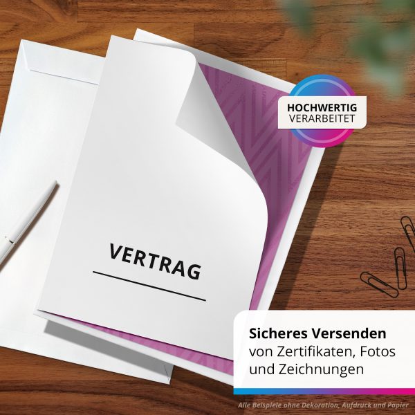 10 x Briefumschläge MIT Fenster DIN C4 für A4 (229 x 320 mm), gerade Klappe, selbstklebend, weiß, 120 g/qm Bewerbung und Dokumente – Bild 2