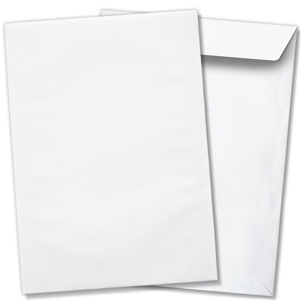 10 x Briefumschläge ohne Fenster DIN C4 für A4 (229 x 320 mm), gerade Klappe, selbstklebend, weiß, 120 g/qm Bewerbung und Dokumente