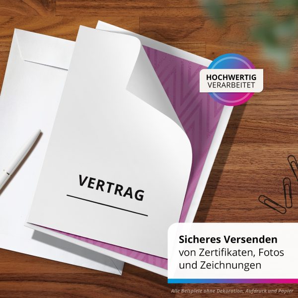10 x Briefumschläge ohne Fenster DIN C4 für A4 (229 x 320 mm), gerade Klappe, selbstklebend, weiß, 120 g/qm Bewerbung und Dokumente – Bild 2