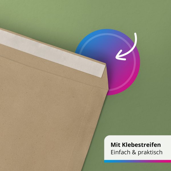 10 x Briefumschläge ohne Fenster DIN C4 für A4 (229 x 320 mm), gerade Klappe, selbstklebend, braun, 110 g/qm Bewerbung und Dokumente – Bild 5