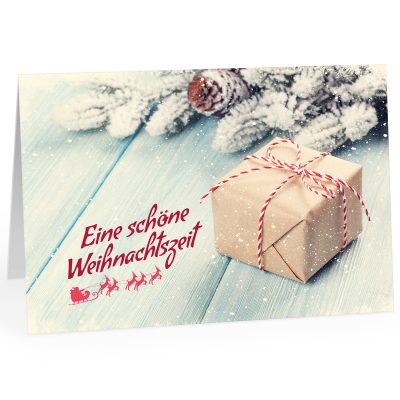 Große XXL Weihnachtskarte DIN A4 (Design Eine schöne Weihnachtszeit) mit Umschlag / Weihnachten / Klappkarte / Grußkarte / zum Geschenk / moderne Karte