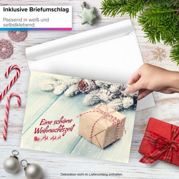 Große XXL Weihnachtskarte DIN A4 (Design Eine schöne Weihnachtszeit) mit Umschlag / Weihnachten / Klappkarte / Grußkarte / zum Geschenk / moderne Karte – Bild 2